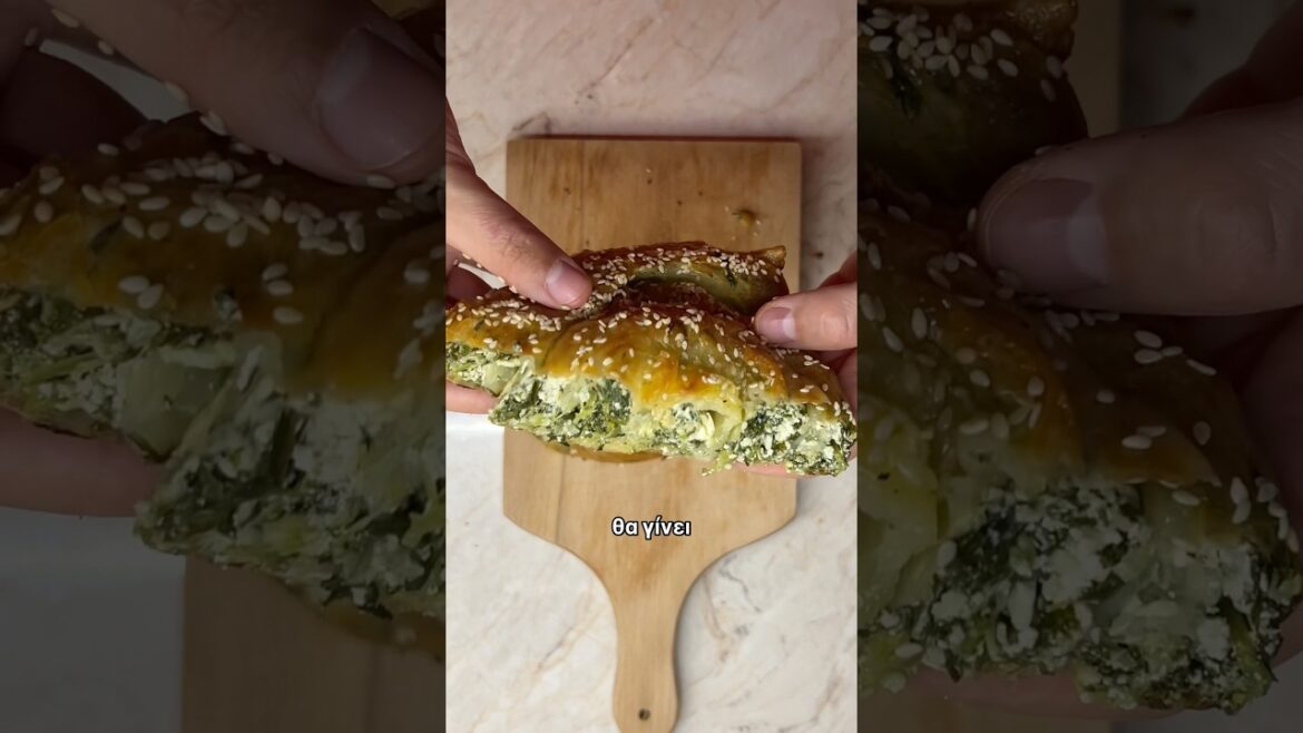 Σπανακοτυρόπιτα με φύλλα ρυζιού