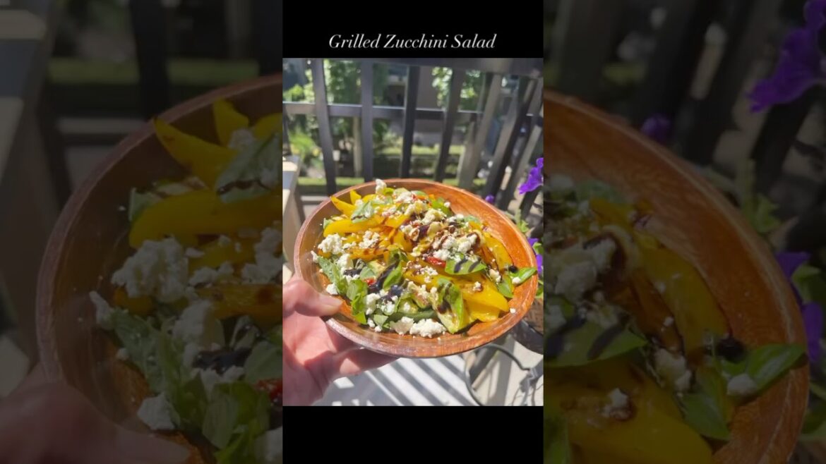 Grilled Zucchini Salad #Zucchini #grilledzucchini #salad #saladrecipe