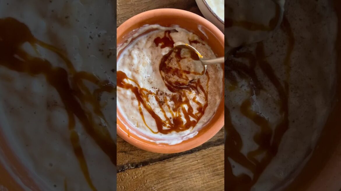 The ultimate comfort dessert: Sutlijaš (rice pudding) with caramel sauce … Recipe ⬇️