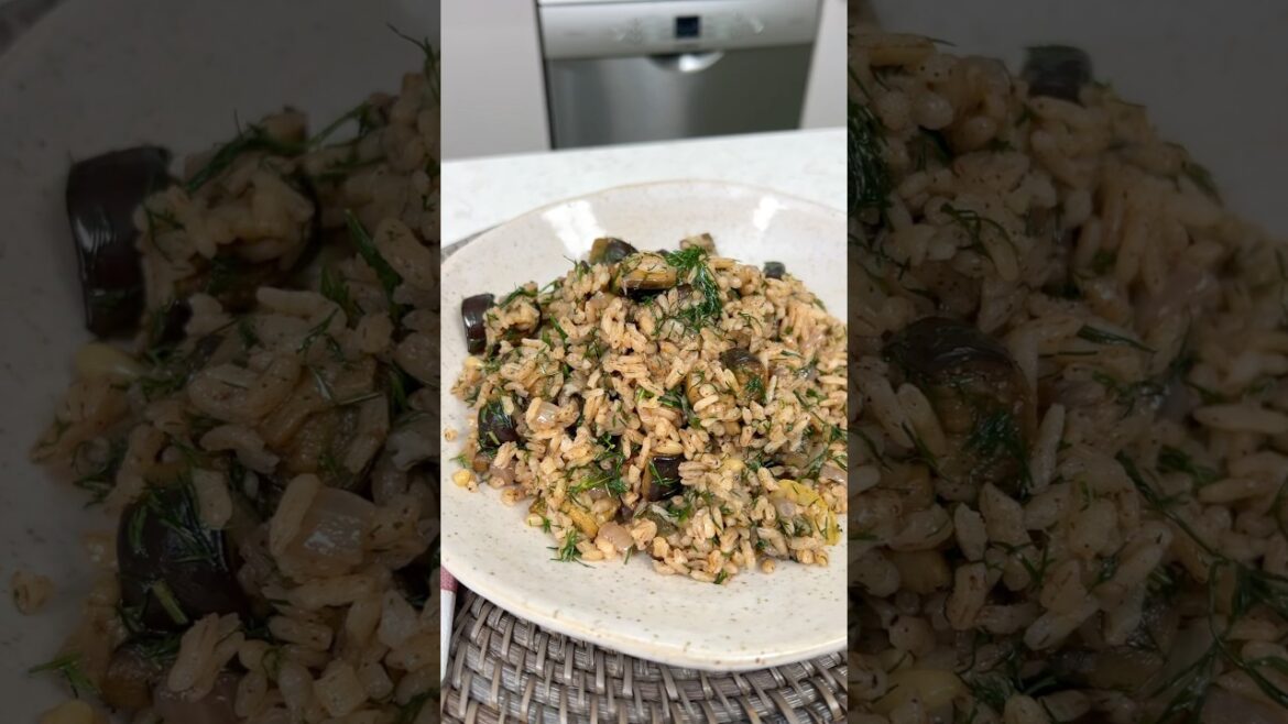 Patlıcanlı pilav - İç pilav tadında - İstanbul usulü