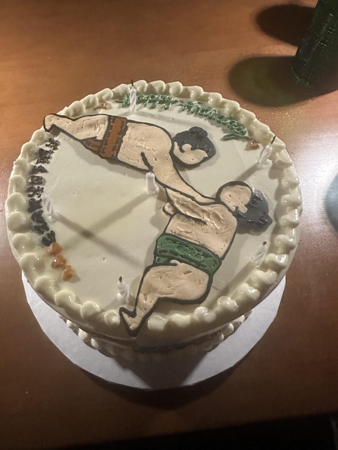 I am obsessed with sumo wrestling and my bf got me this cake for my 41st birthday