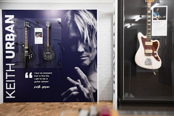 Getting in tune at Tamworth’s guitar museum.