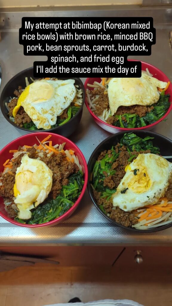 Nice and easy meal prep this week, sorry the eggs are not pretty lol