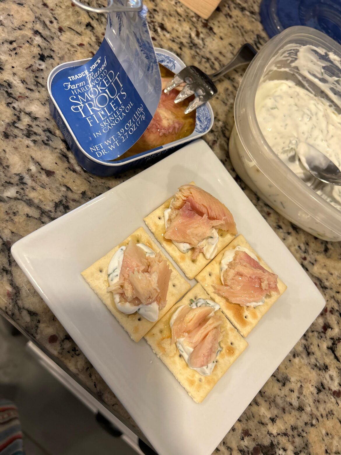 Finally trying TJs smoked trout