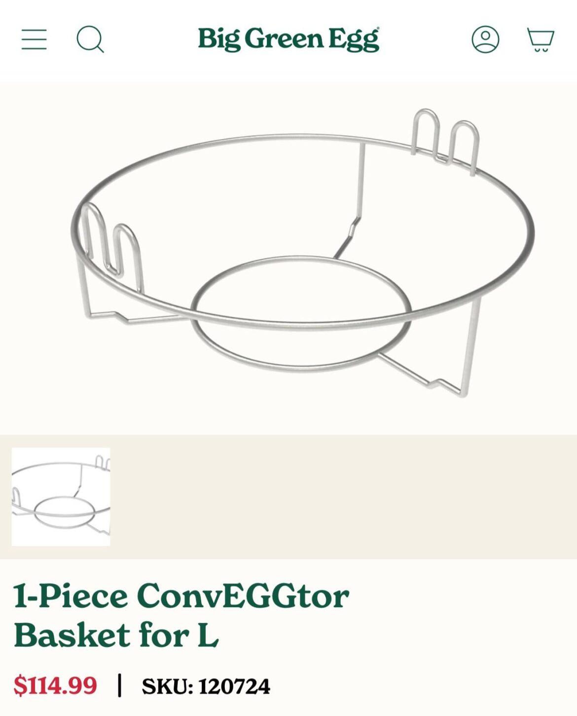 Redesigned 1-Piece ConvEGGtor Basket for L Redesigned 1-Piece ConvEGGtor Basket for L