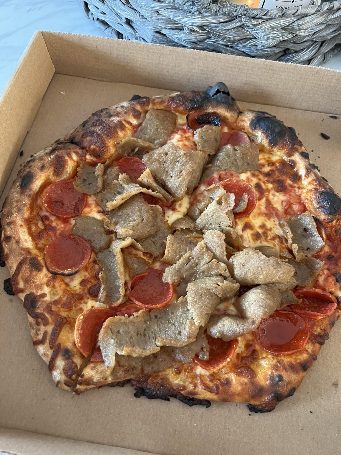 Pizza kebab for dinner Baashhhh