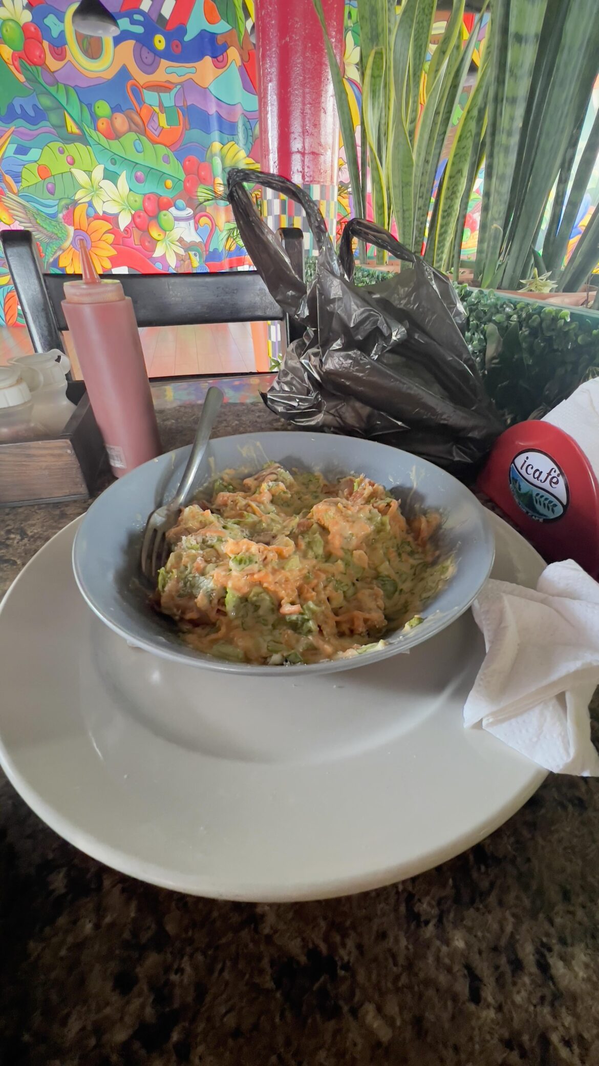 The "refreshing caeser salad" I was looking forward to all day after hiking in Guatemala