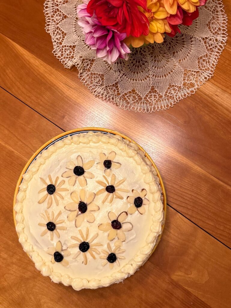 carrot cake for the ladies of my grandma’s book club :,)