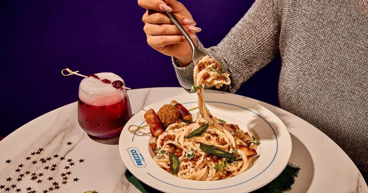 Prezzo offering Christmas-inspired dishes for less than £1
