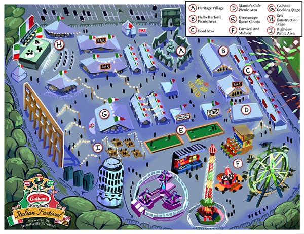 2025 Galbani Maryland Italian Festival Map