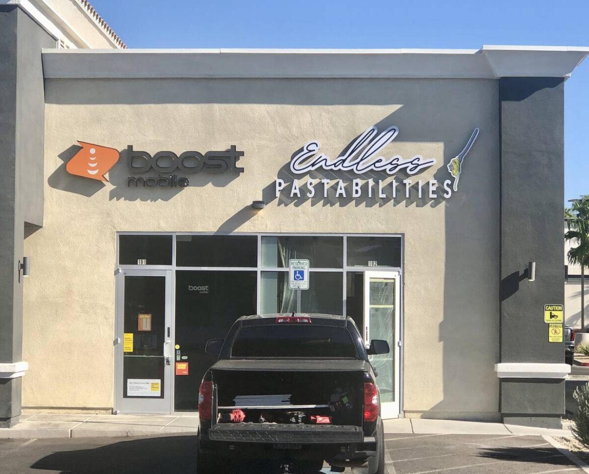 The exterior of Endless Pastabilities, the bricks-and-mortar incarnation of the popular food tr ...