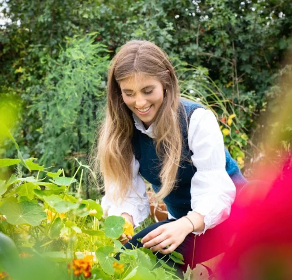 Atlanta started cooking for her family after growing her own fruits and vegetables on their farm in Oxfordshire. (Atlanta Thompson)