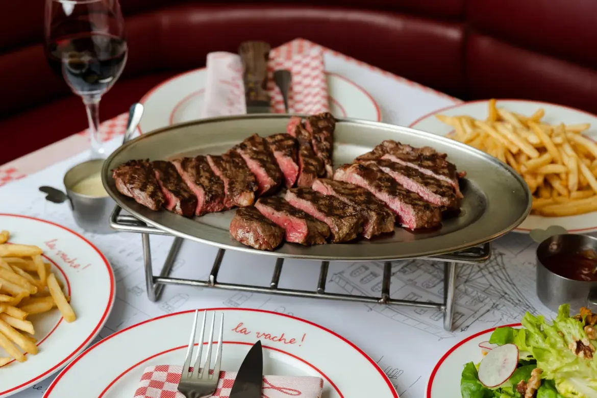 Steak frites and nothing else at La Vache!