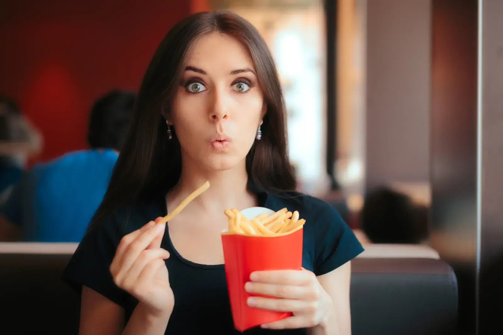 Binging on french fries