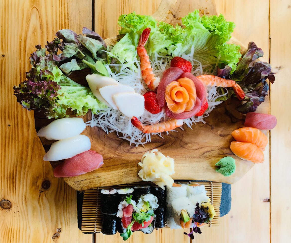 Various sushi for dinner