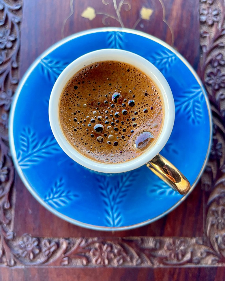 Finish your meal with a Turkish coffee.