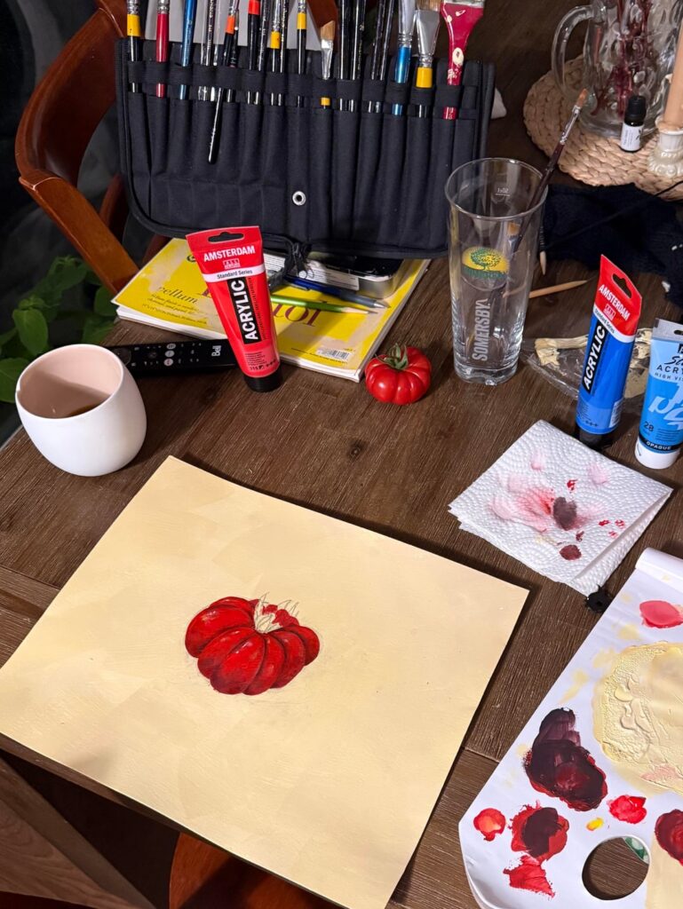 How I enjoyed my first tomato