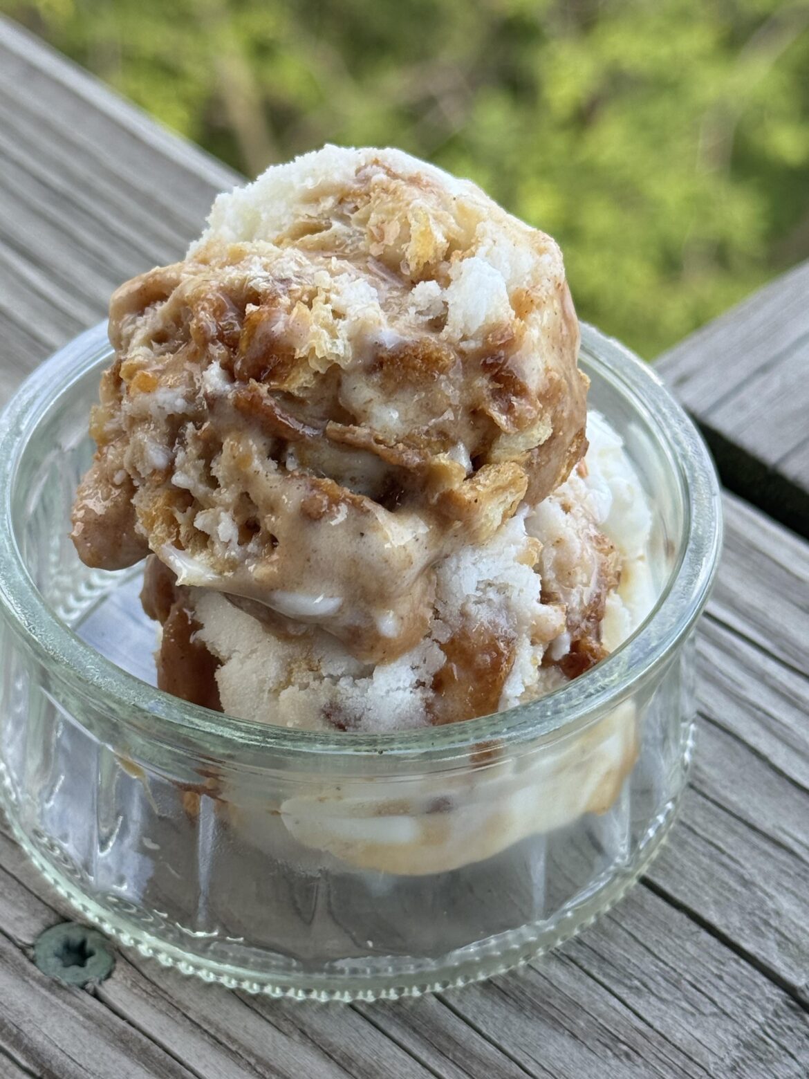 Made the Vanilla with Twice Baked Honey Croissants from the new Salt & Straw cookbook