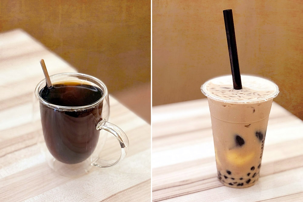 Chestnut sugarcane tea (left) and SanMachi Milk Tea (right). — Pictures by CK Lim