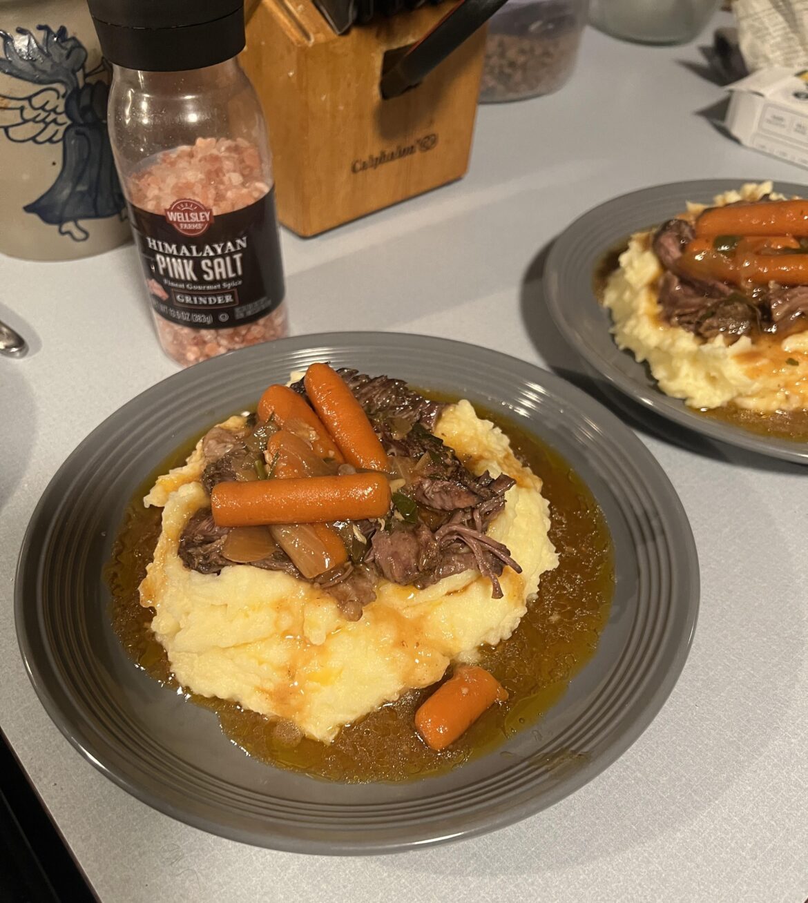 [homemade] pot roast and mashed potatoes