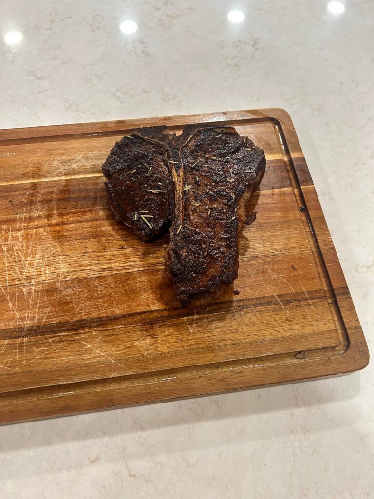 A little disappointed but I know one day I'll get it right. (Supposed to be a porterhouse)