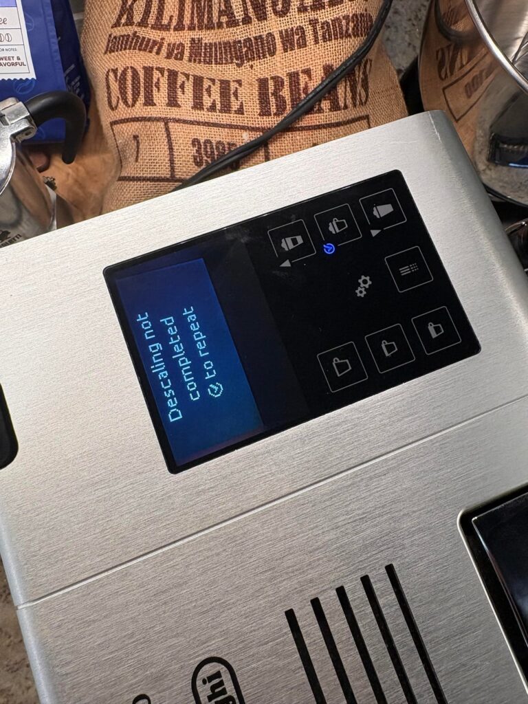 HELP nespresso descale glitch