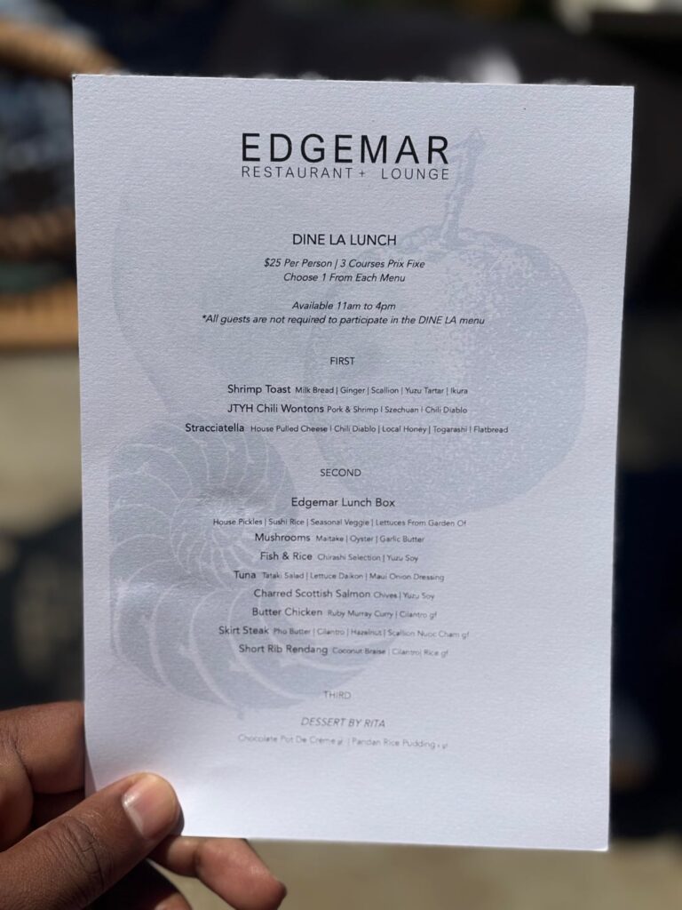 DineLA: Edgemar (lunch)