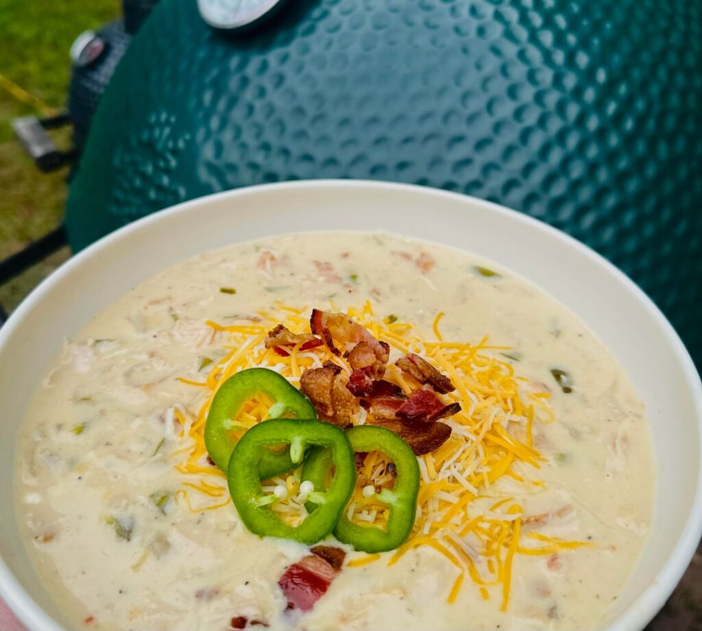 Smoked Chicken Jalapeno Popper Soup. Smoked Chicken Jalapeno Popper Soup.