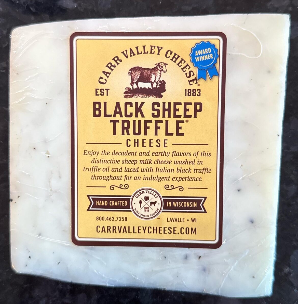 Black sheep truffle cheese