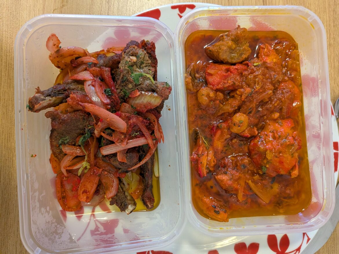 Lamb chops with house special!