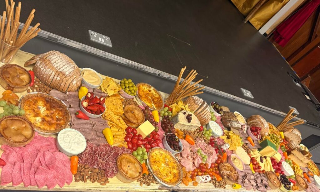 My first ever grazing table for a wake for 50. Please be critical.