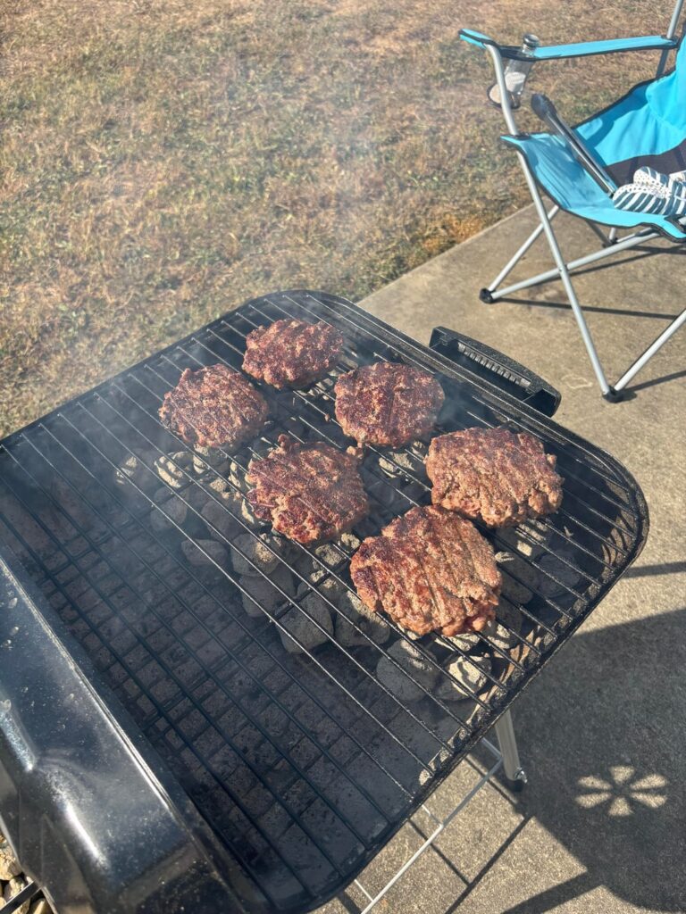 Keeping it simple for dinner tonight on my Walmart grill