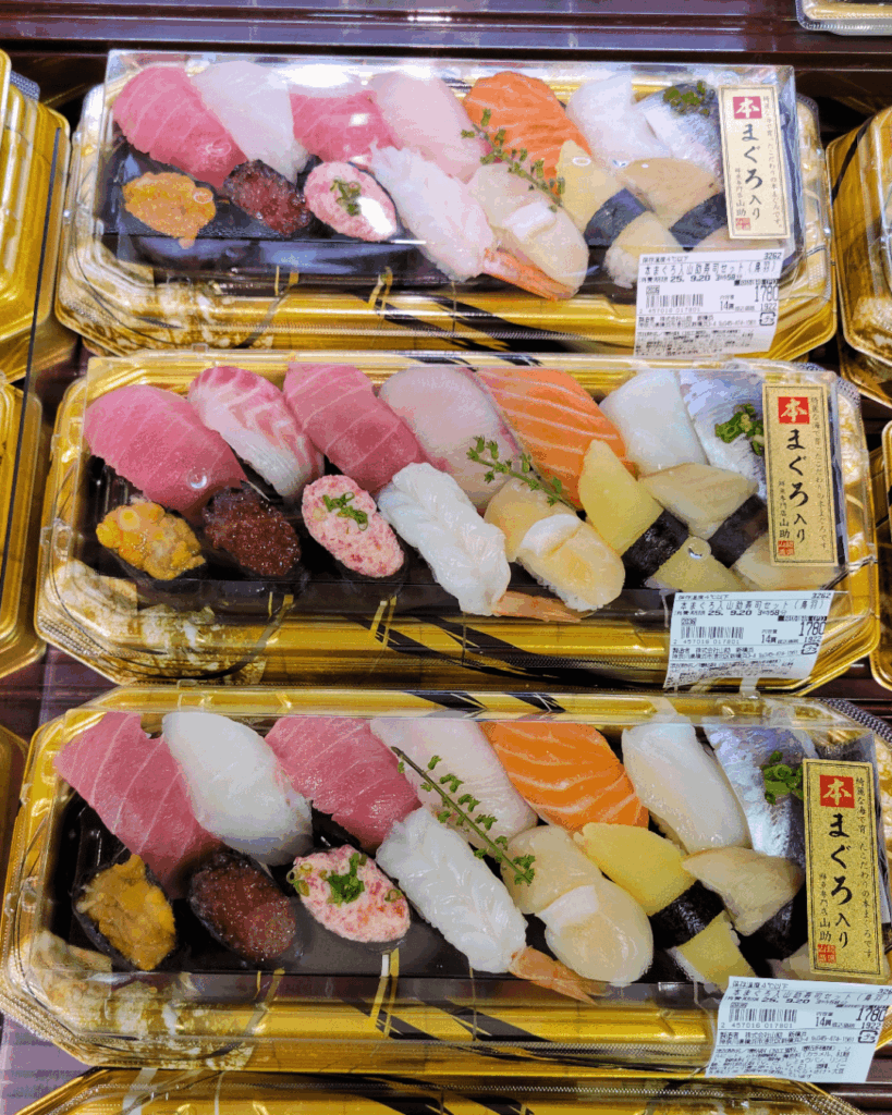[i ate] grocery store sushi ($13 usd)