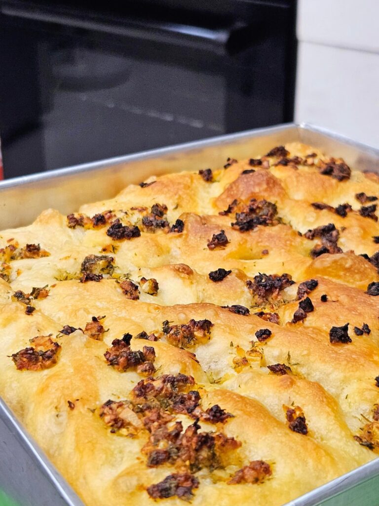 My wife tried to bake focaccia for the first time