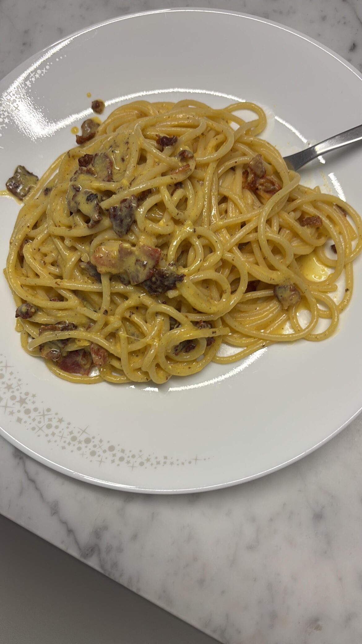 Attempt at carbonara