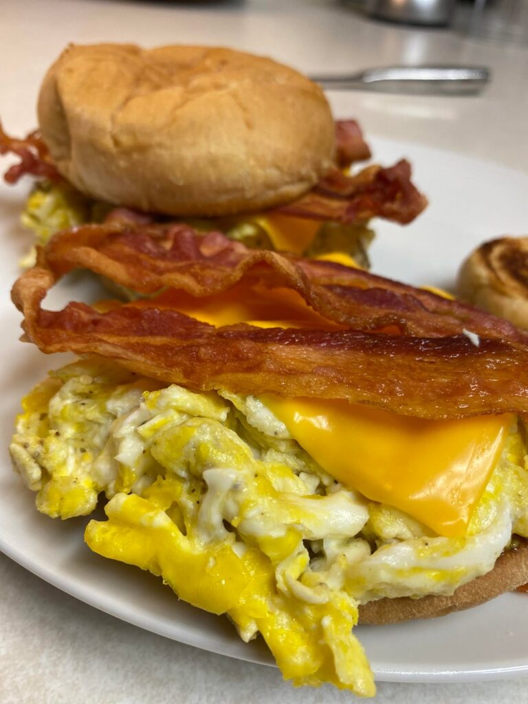 Bacon scrambled breakfast Sando’s