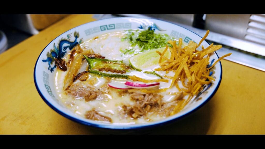 Carnitas Tonkotsu at Ramen Del Barrio In Austin, TX.