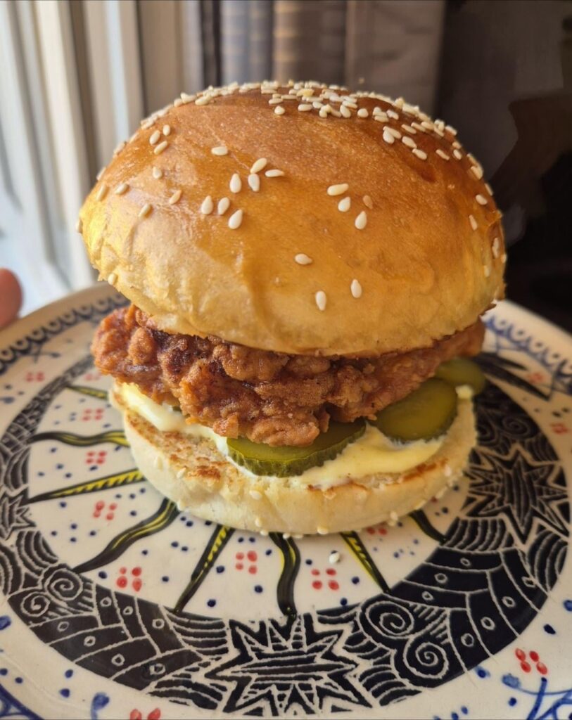 Made the 5 ingredient chicken sandwich (except I added a 6th one - curry mayo)