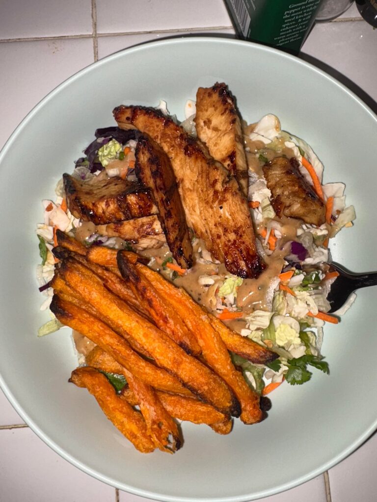 My 387 cal lunch all from Trader Joe's.