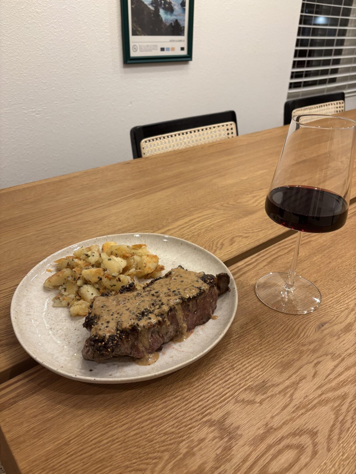 Steak Au Poivre w/ Crispy Potatoes