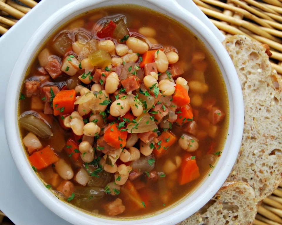 This crockpot veggie bean soup is a great meal on not only a freezing day, but a busy one. You can stir it together in the morning, it will cook all day, and you come home to supper.iStock
