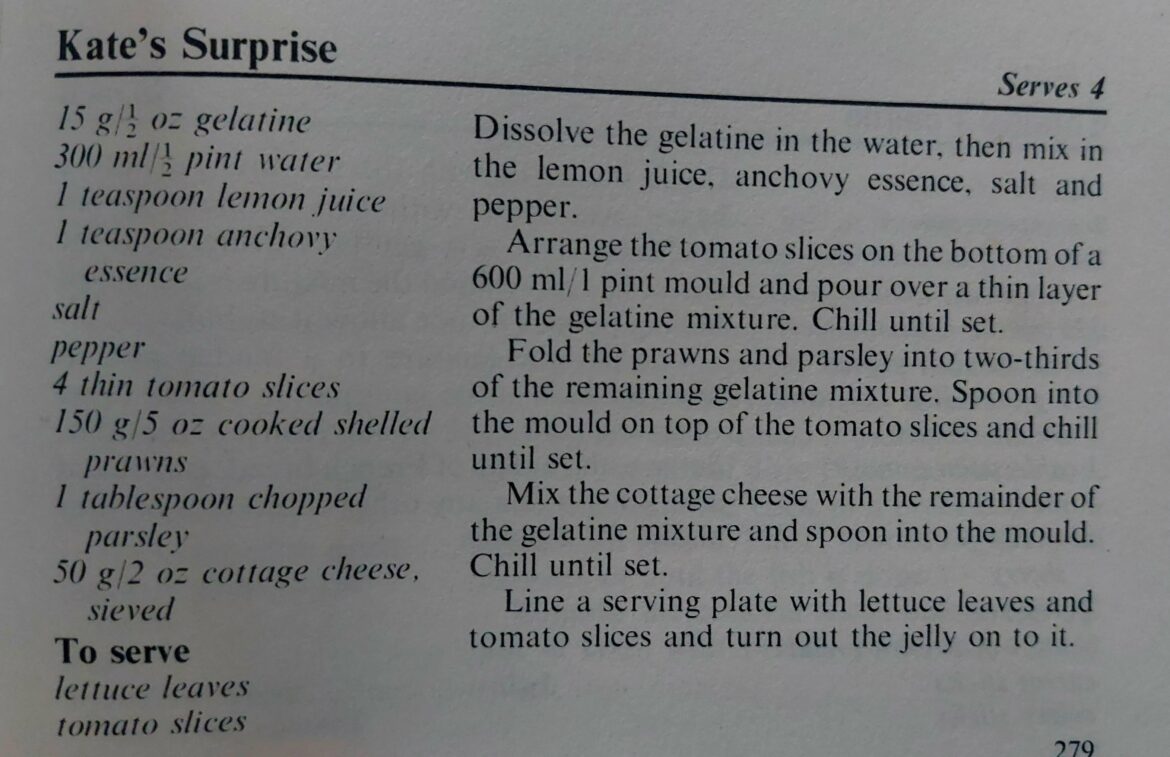Prize-winning Women's Institute recipe 'Kate's Surprise'