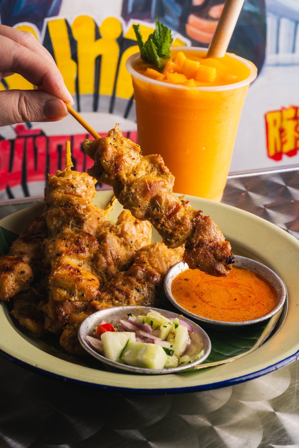 Chicken satay at Thonglor in Kowloon City, Hong Kong. Photo: courtesy Thonglor