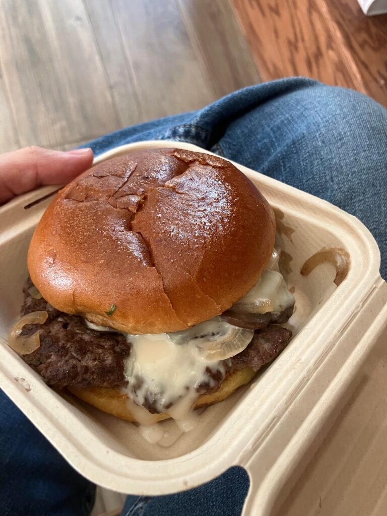 Mushroom Swiss burger