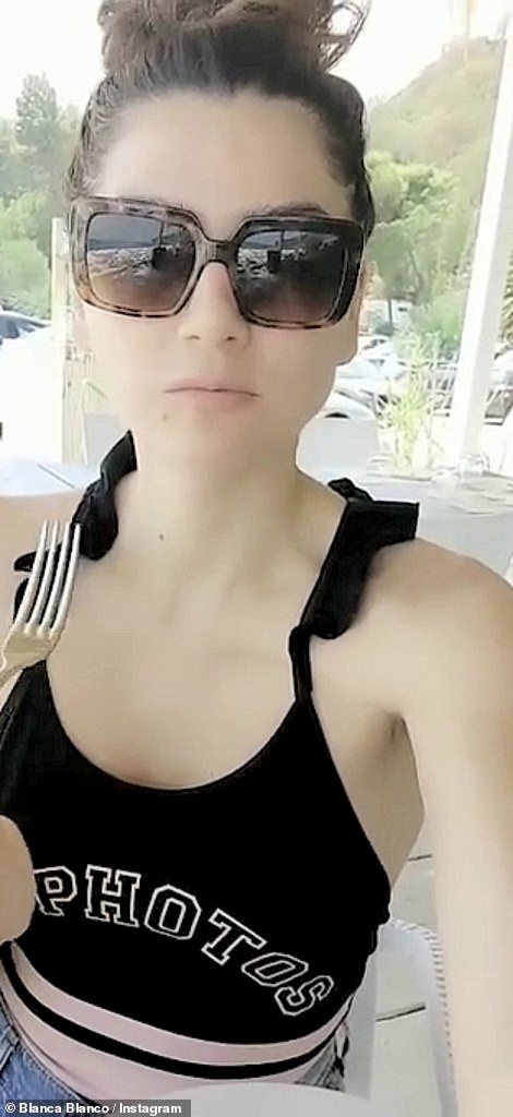 Healthy: She also shared a video where she was eating octopus. The beauty was recently in Scilla, Italy to attend a film festival and that is likely where she picked up the diet tips