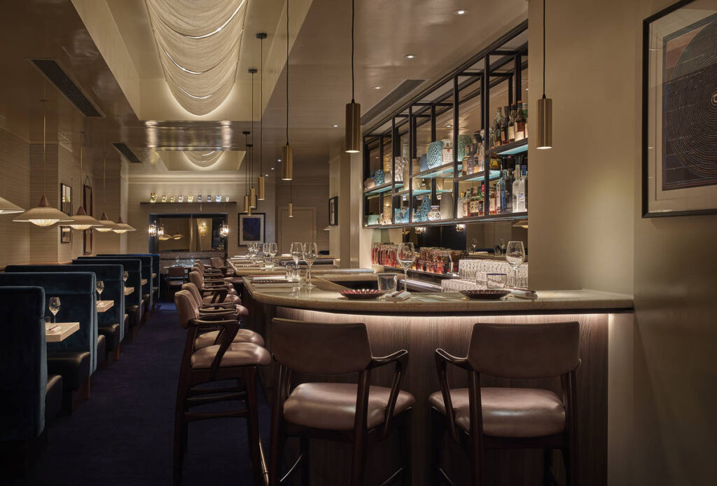 The interior of Cyril Lignac's restaurant in Mayfair