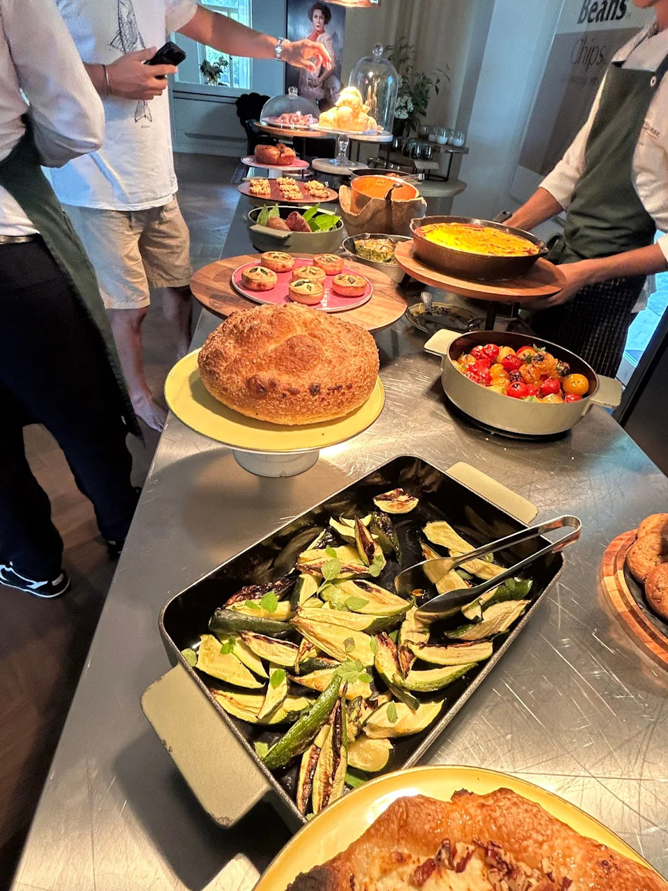 Breakfast is served buffet style at Casa Maria Luigia.