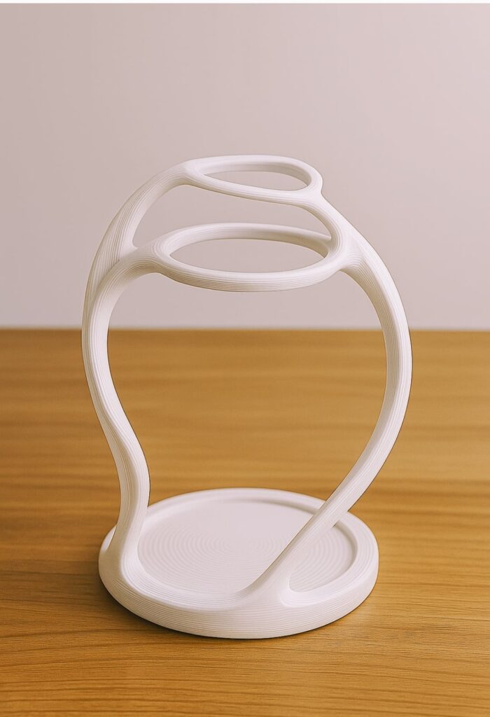 I’ve been experimenting with 3D design and printing… here’s a V60 coffee stand I made. Thoughts?"