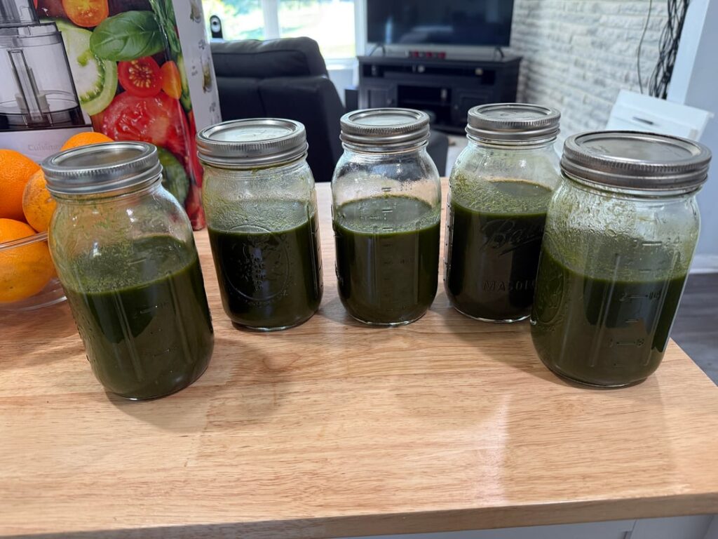 Getting + 1 pound of greens per week through soup