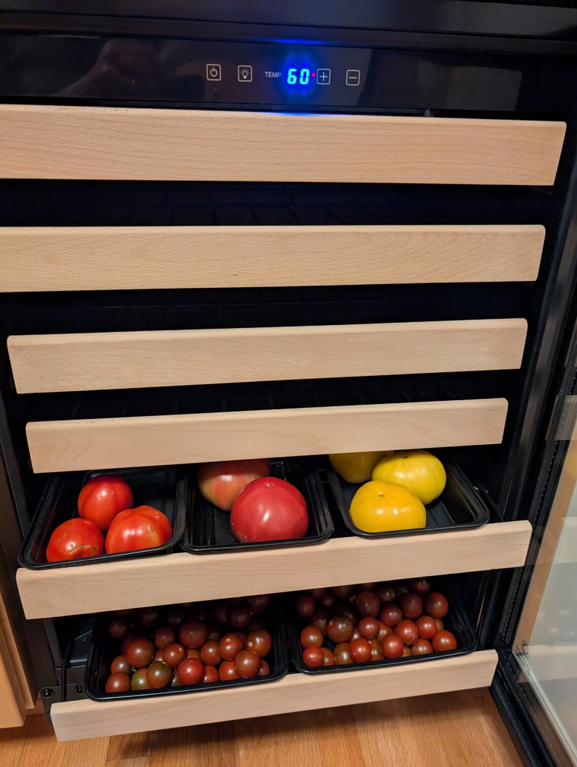 Wine cooler = Extended tomato season Wine cooler = Extended tomato season